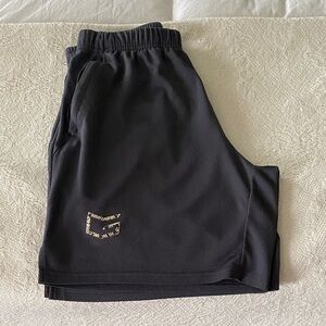 Men's Black Athletic Shorts with Zipper Pockets